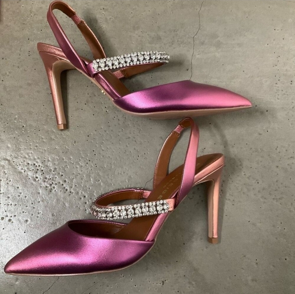 Kurt Geiger Embellished Slingback Heels Size 6 - Picture 3 of 6